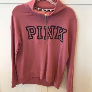 VS PINK Quarter Zip Sweater